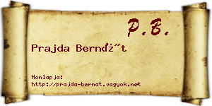 Prajda Bernát névjegykártya